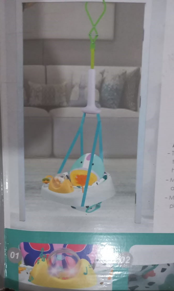 Children's swing with ceiling